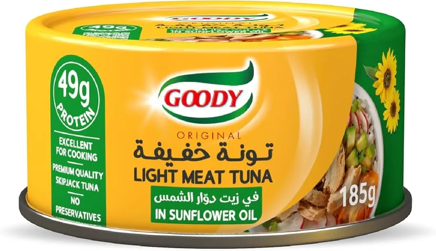 [6281014800426] GOODY LIGHT TUNA IN SUNFLOWER OIL 185G