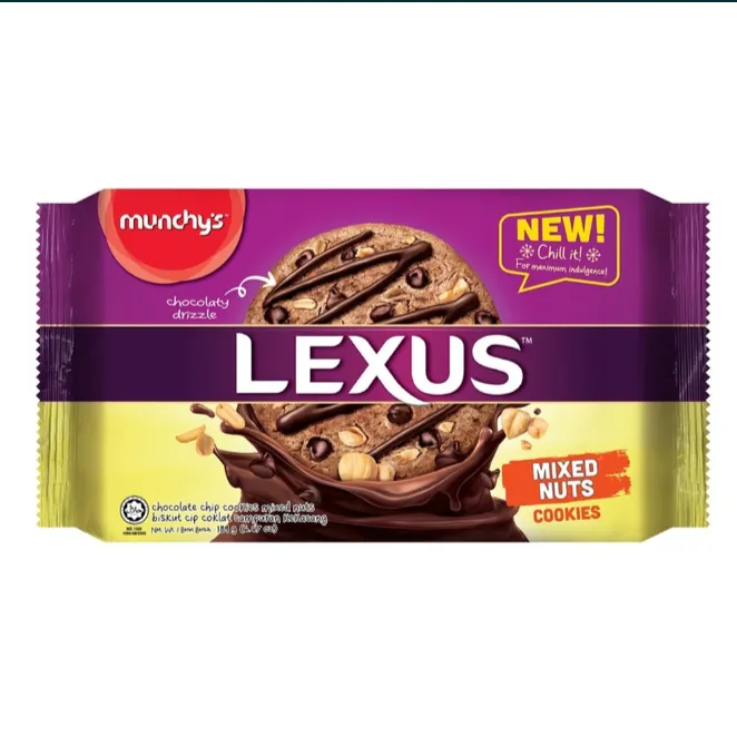 [9556439893511] LEXUS  CHOCOLATE MIX NUTS COOKIES SANDWICH 189G