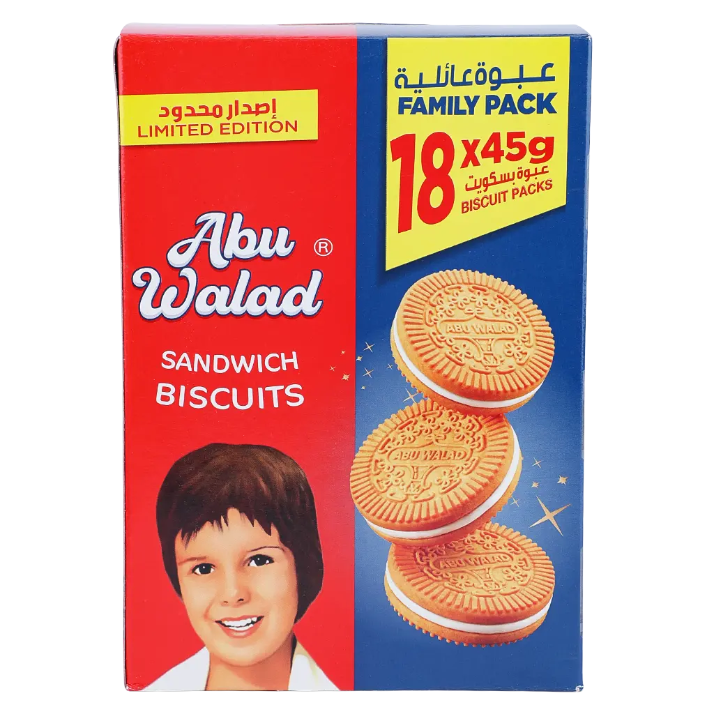 [6281016014555] ABU WALAD SANDWICH BISCUITS FAMILY PACK 810G 