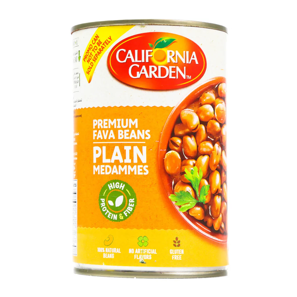 [032894010308] CALIFORNIA GARDEN FAVA BEANS PLAIN MEDAMMES 400G