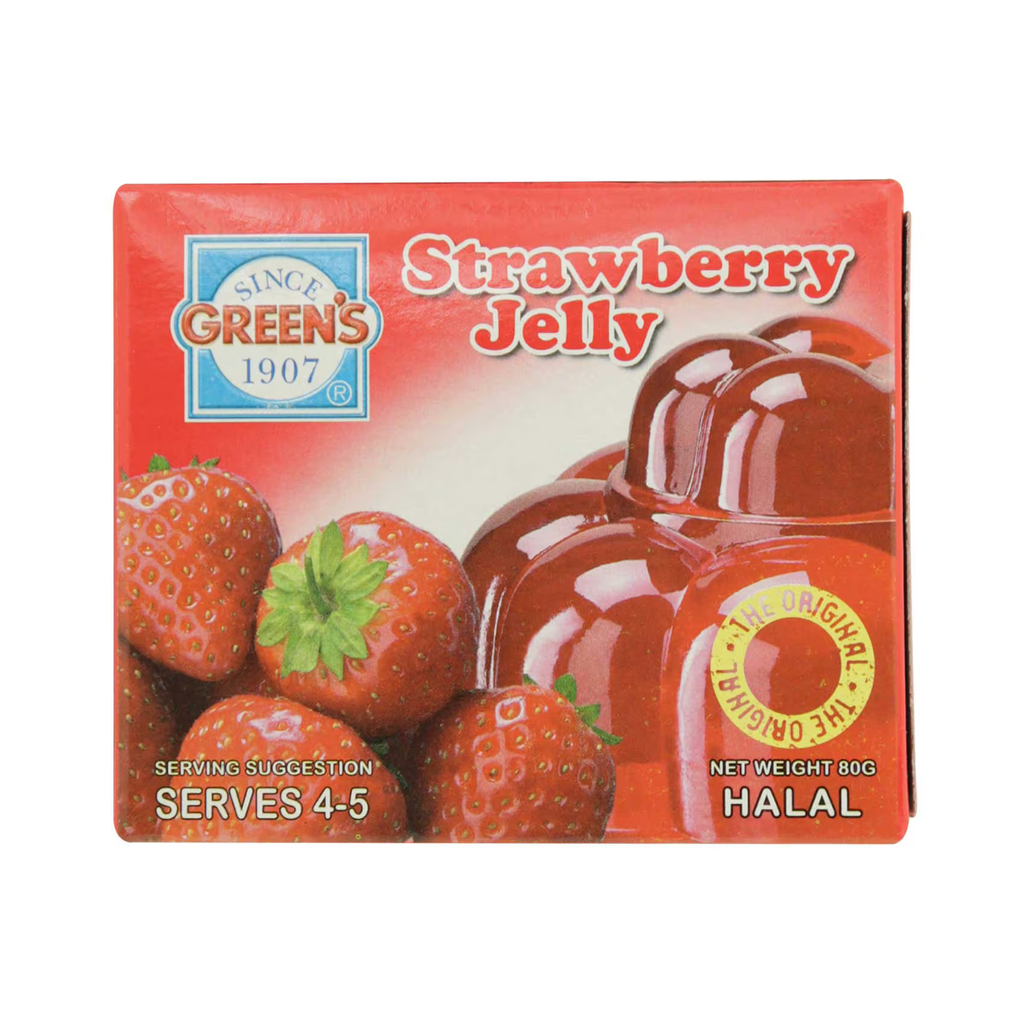 [5000318003910] GREENS STRAWBERRY JELLY 80G