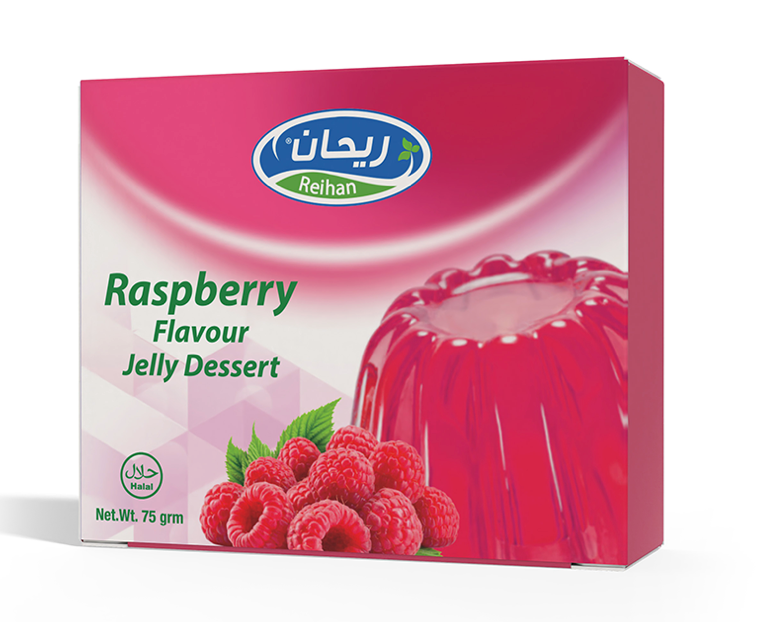 [6281102101688] REIHAN RASPBERRY FLAVOUR GELATIN 75G