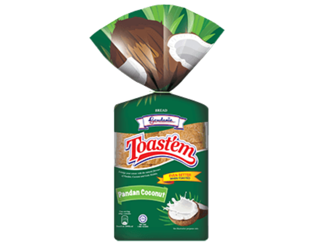 [9556231110410] TOAST'EM PANDAN COCONUT 340G